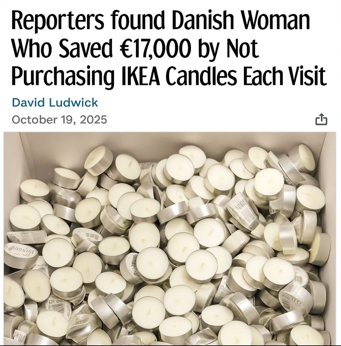 IKEA candles
